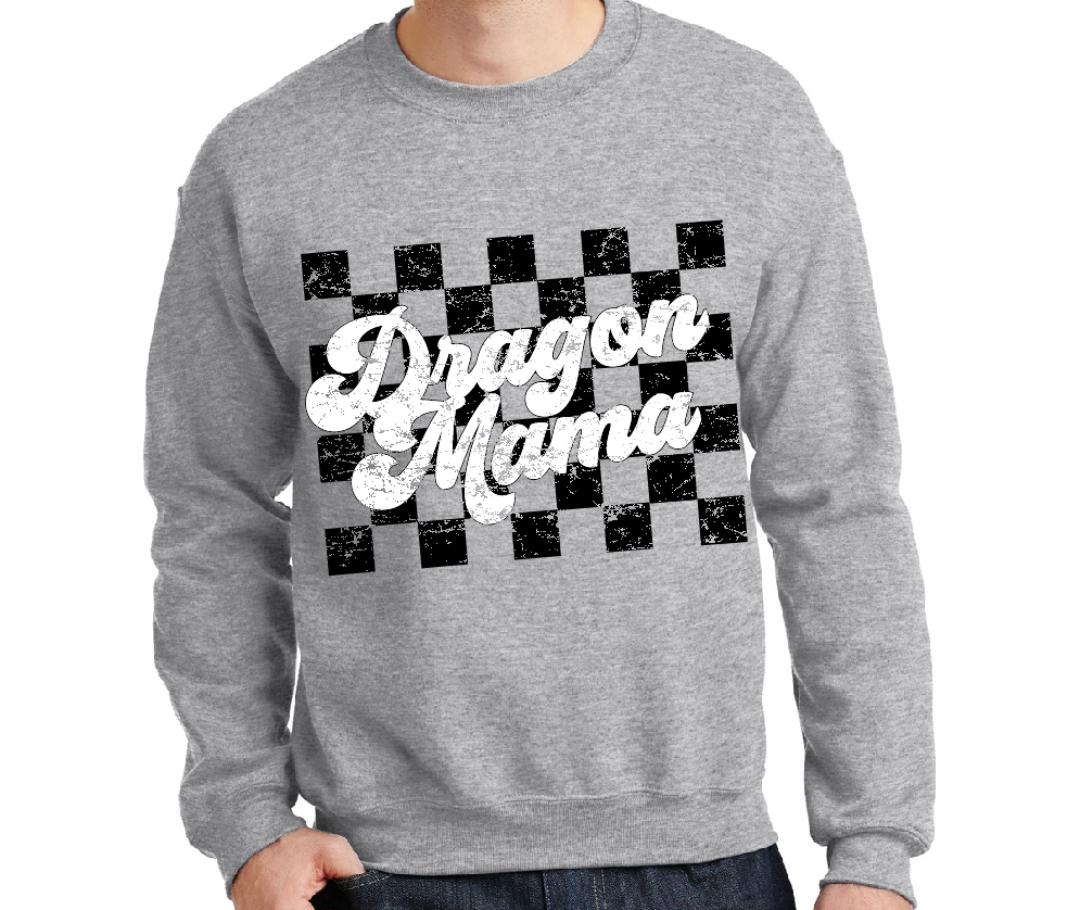 Groovy Dragon Mama on Grey or White Crewneck – WHIT6INK