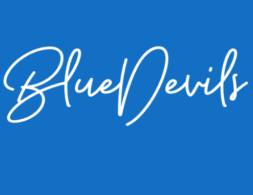 Simply Scripted Blue Devils - tee, crewneck or hoodie