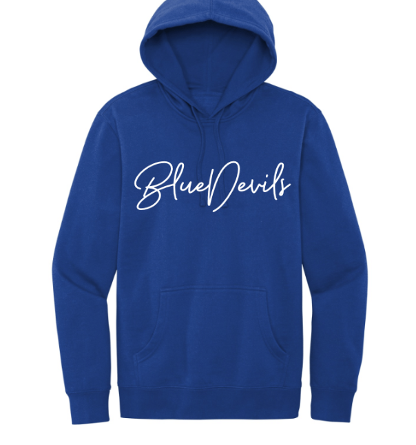 Simply Scripted Blue Devils - tee, crewneck or hoodie