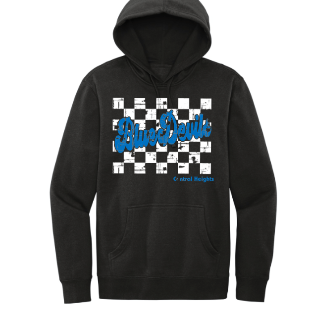 Distressed Check Blue Devils - tee, crewneck or hoodie