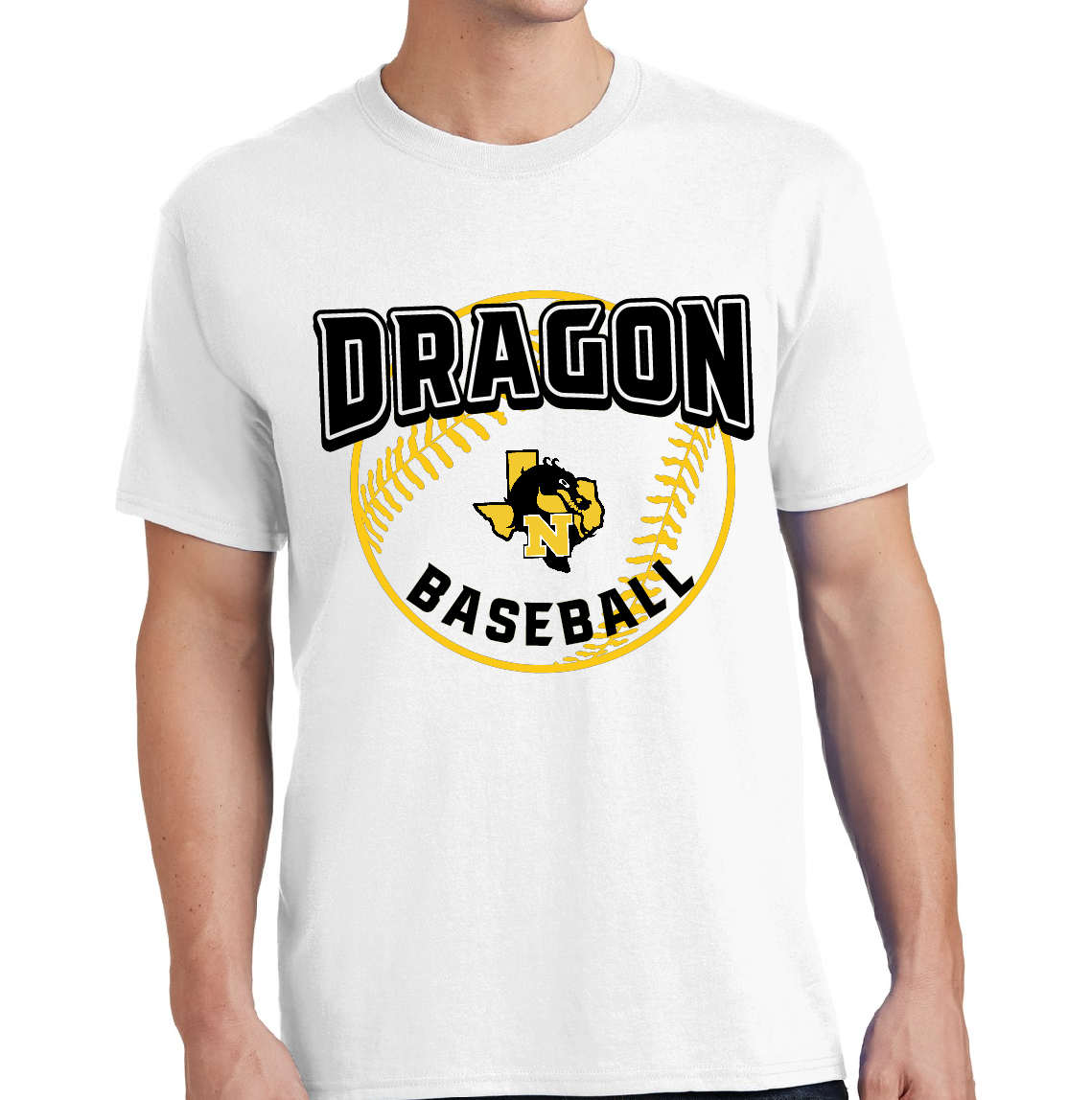 Nac Baseball design on a tee or long sleeve (cotton/poly or dri-fit)