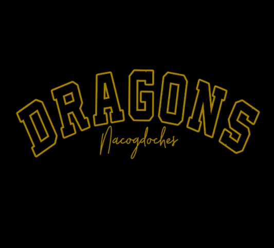 DRAGON Black and Gold available in adult or youth  tee, longsleeve, crewneck, hoodie, or dri-fit