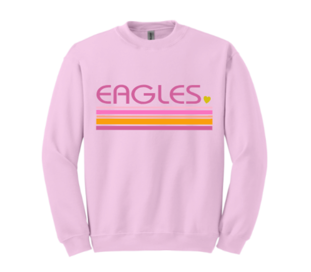 MASCOT Valentine~pink crewneck (can be done for ANY mascot <3)