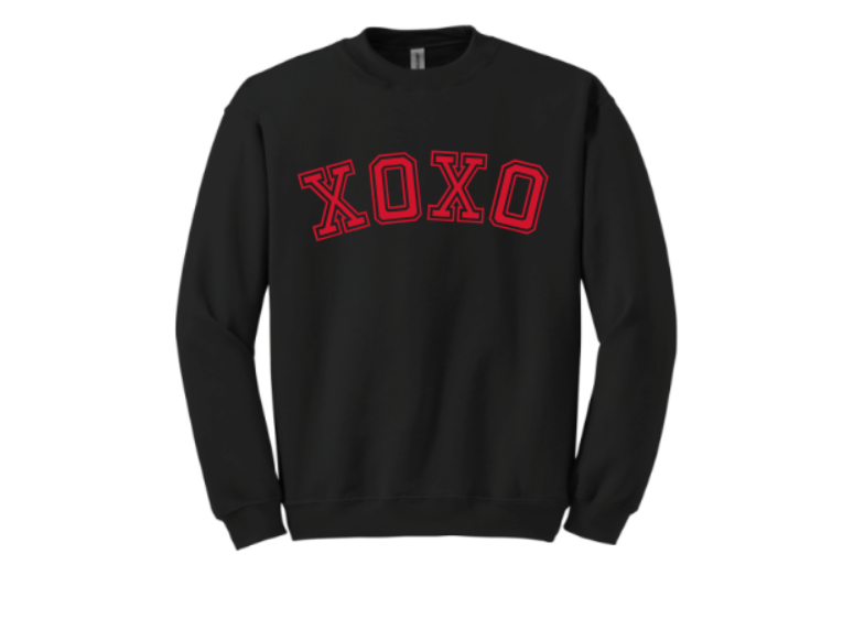 XOXO Fleece Cropped Crewneck