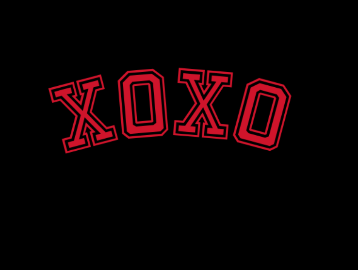 XOXO Fleece Cropped Crewneck