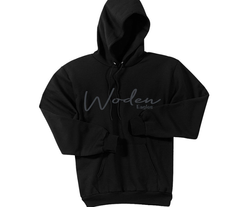 Black on Black Woden - tee, crewneck or hoodie