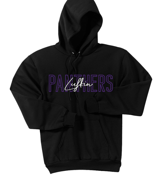 Block & Script Panthers - tee, crewneck or hoodie