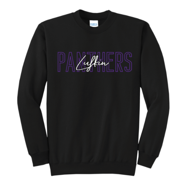 Block & Script Panthers - tee, crewneck or hoodie