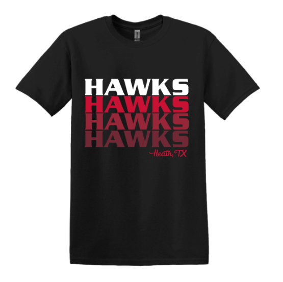 Block Ombre Hawks - tee, crewneck or hoodie