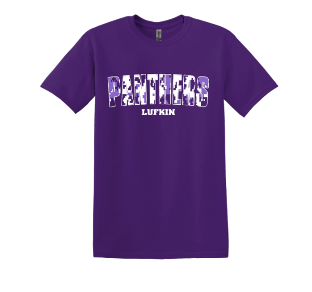 Digi Camo Purple Panthers - tee, crewneck or hoodie