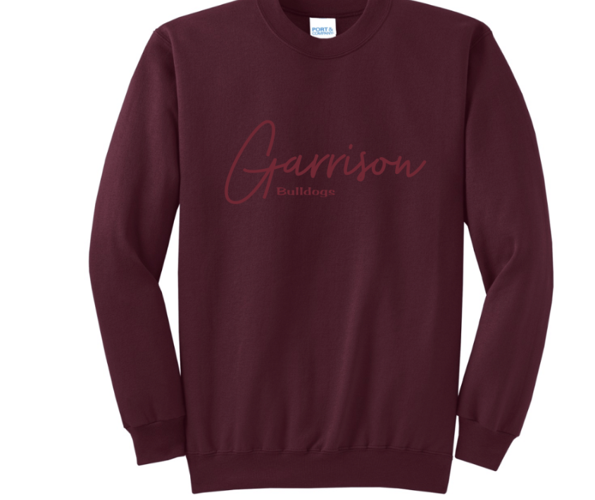 Maroon on Maroon Bulldogs - tee, crewneck or hoodie